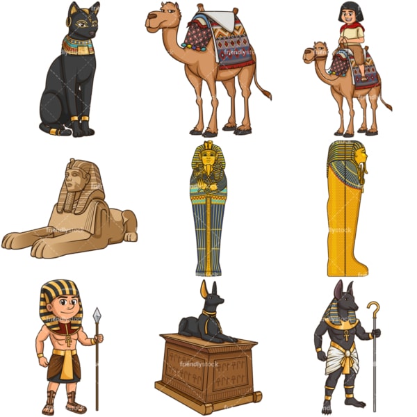 Ancient egypt. PNG - JPG and infinitely scalable vector EPS - on white or transparent background.
