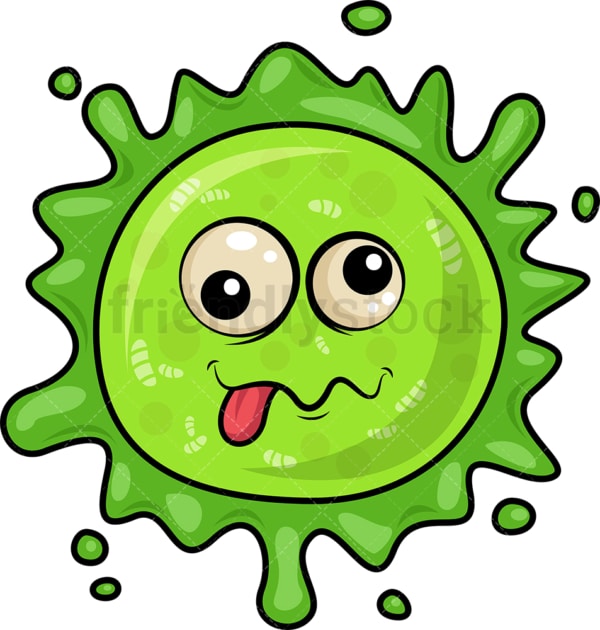 Funny virus character. PNG - JPG and vector EPS (infinitely scalable).