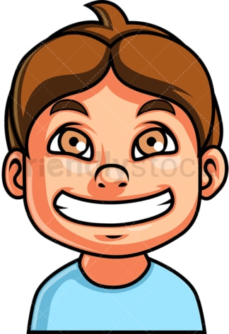 Little boy grinning face. PNG - JPG and vector EPS file formats (infinitely scalable). Image isolated on transparent background.