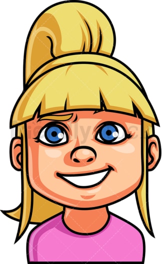 Little girl cunning face. PNG - JPG and vector EPS file formats (infinitely scalable). Image isolated on transparent background.