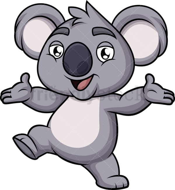 Happy koala bear. PNG - JPG and vector EPS (infinitely scalable). Image isolated on transparent background.