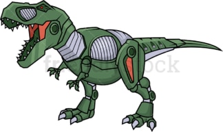 Robotic t-rex robot. PNG - JPG and vector EPS (infinitely scalable).