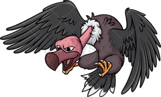 Vulture attacking. PNG - JPG and vector EPS (infinitely scalable).