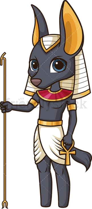 Ancient egyptian god anubis. PNG - JPG and vector EPS file formats (infinitely scalable). Image isolated on transparent background.