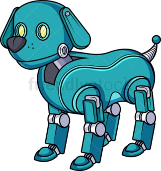 Robotic dog robot. PNG - JPG and vector EPS (infinitely scalable).
