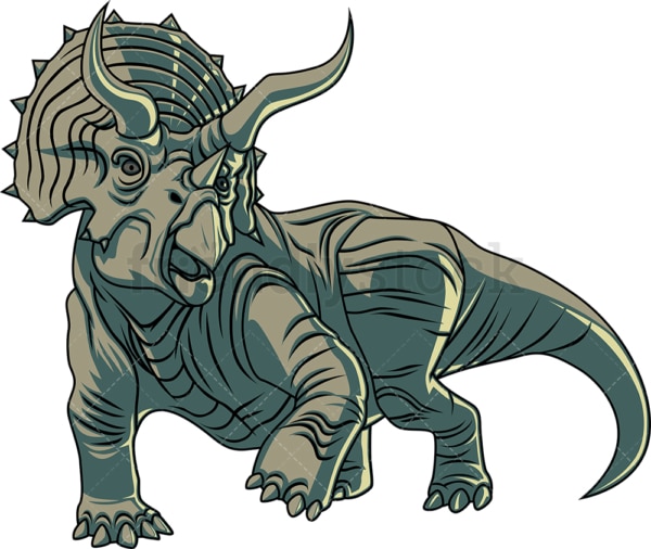 Realistic triceratops. PNG - JPG and vector EPS (infinitely scalable).