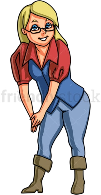 Caucasian woman doing a dance. PNG - JPG and vector EPS (infinitely scalable). Image isolated on transparent background.