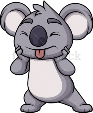 Playful koala bear. PNG - JPG and vector EPS (infinitely scalable). Image isolated on transparent background.