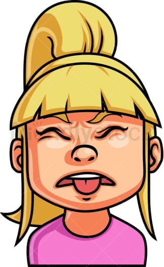 Little girl scared face. PNG - JPG and vector EPS file formats (infinitely scalable). Image isolated on transparent background.
