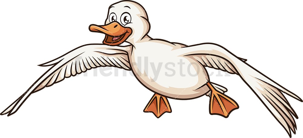 flying duck clip art