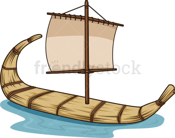 Ancient egyptian boat. PNG - JPG and vector EPS file formats (infinitely scalable). Image isolated on transparent background.