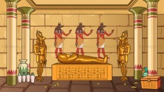 Ancient egyptian tomb background in 16:9 aspect ratio. PNG - JPG and vector EPS file formats (infinitely scalable).