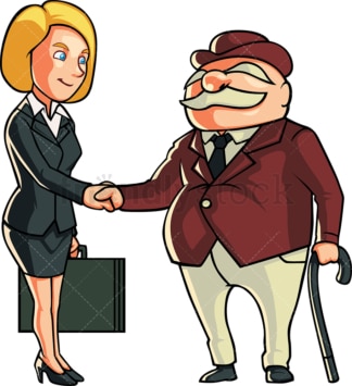 Business woman making a deal. PNG - JPG and vector EPS file formats (infinitely scalable). Image isolated on transparent background.