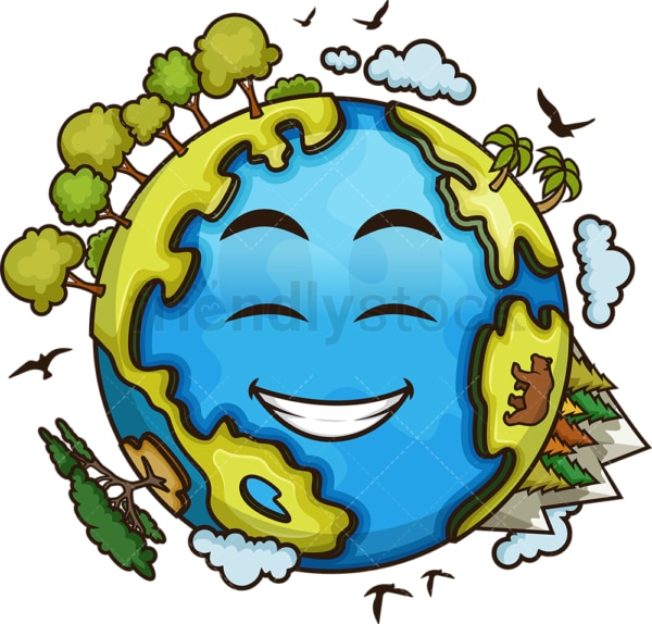 Healthy earth. PNG - JPG and vector EPS file formats (infinitely scalable). Image isolated on transparent background.