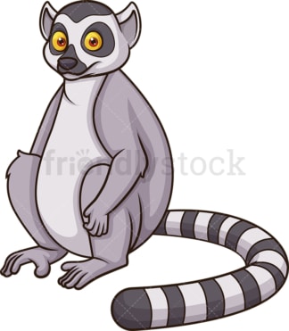 Lemur sitting. PNG - JPG and vector EPS (infinitely scalable).
