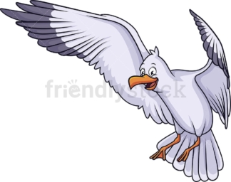Seagull landing. PNG - JPG and vector EPS (infinitely scalable).
