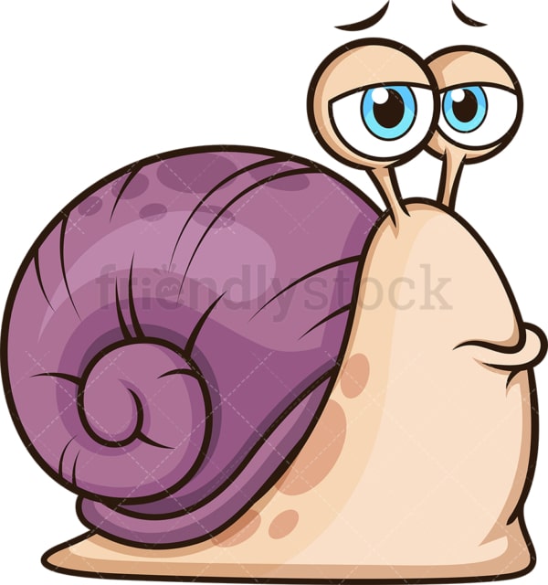 Sad snail. PNG - JPG and vector EPS (infinitely scalable).