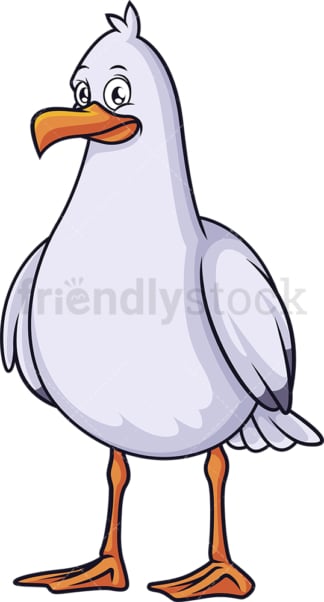 Standing seagull. PNG - JPG and vector EPS (infinitely scalable).