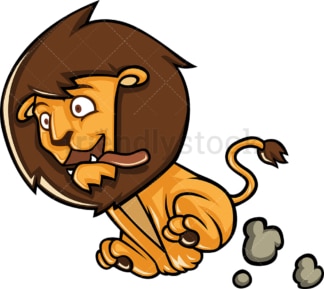 Lion running fast. PNG - JPG and vector EPS (infinitely scalable).