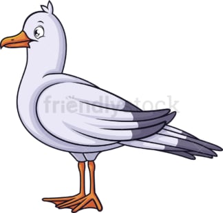 Seagull side view. PNG - JPG and vector EPS (infinitely scalable