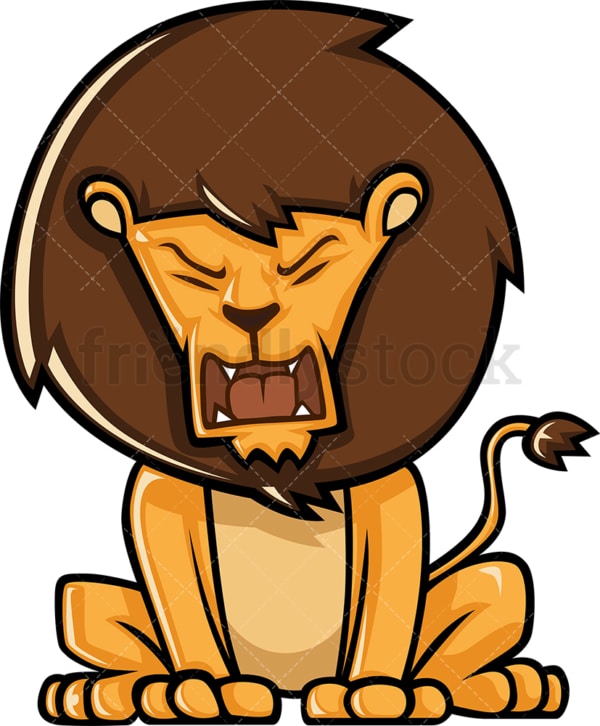 Cute lion roaring. PNG - JPG and vector EPS (infinitely scalable).