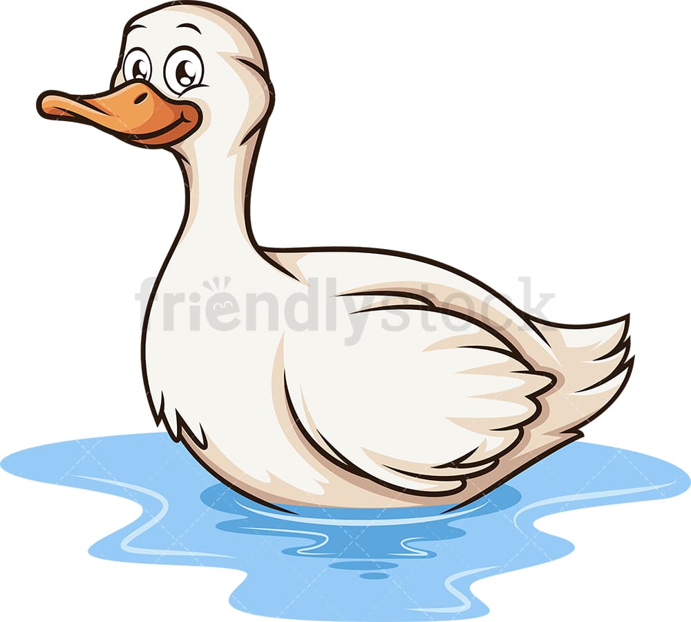 Duck Cartoon Clipart Vector -