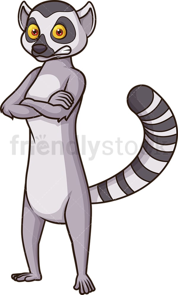 Angry lemur. PNG - JPG and vector EPS (infinitely scalable).