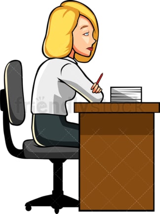 Woman feeling like skipping work. PNG - JPG and vector EPS file formats (infinitely scalable). Image isolated on transparent background.