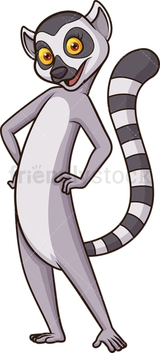Female lemur. PNG - JPG and vector EPS (infinitely scalable).