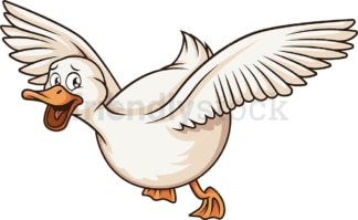 Scared duck. PNG - JPG and vector EPS (infinitely scalable).