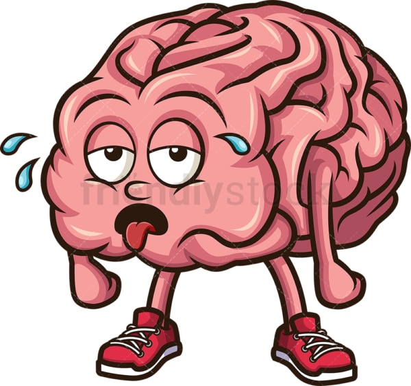 Tired brain. PNG - JPG and vector EPS (infinitely scalable).