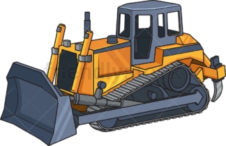 Realistic bulldozer. PNG - JPG and vector EPS file formats (infinitely scalable). Image isolated on transparent background.