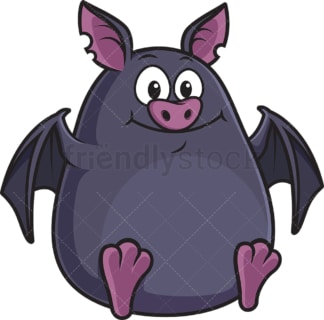 Chubby bat. PNG - JPG and vector EPS (infinitely scalable).