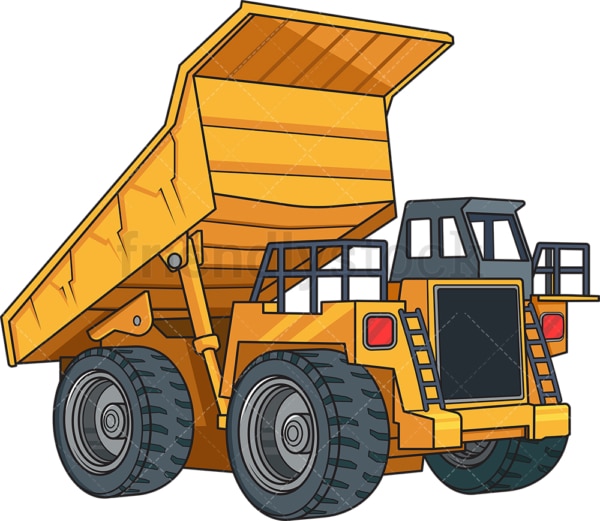 Realistic dump truck. PNG - JPG and vector EPS file formats (infinitely scalable). Image isolated on transparent background.