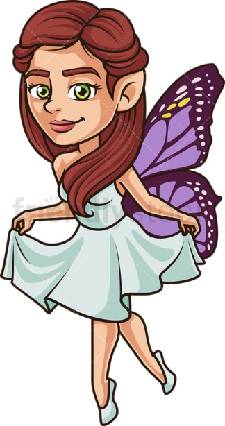 Fairy princess bowing gracefully. PNG - JPG and vector EPS (infinitely scalable).