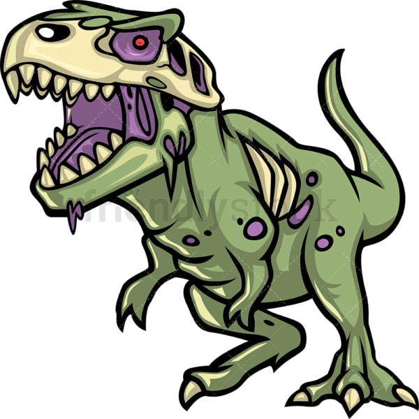 T-Rex dinosaur zombie. PNG - JPG and vector EPS (infinitely scalable).