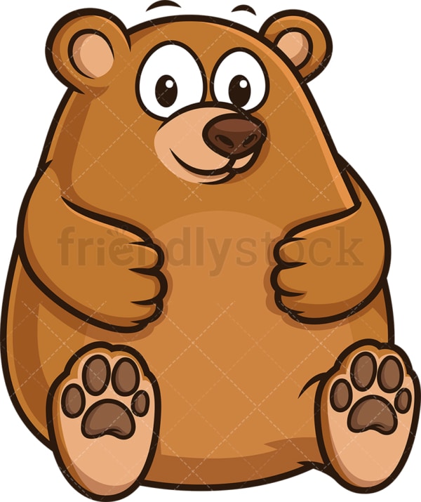 Chubby bear. PNG - JPG and vector EPS (infinitely scalable).