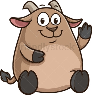 Chubby goat. PNG - JPG and vector EPS (infinitely scalable).
