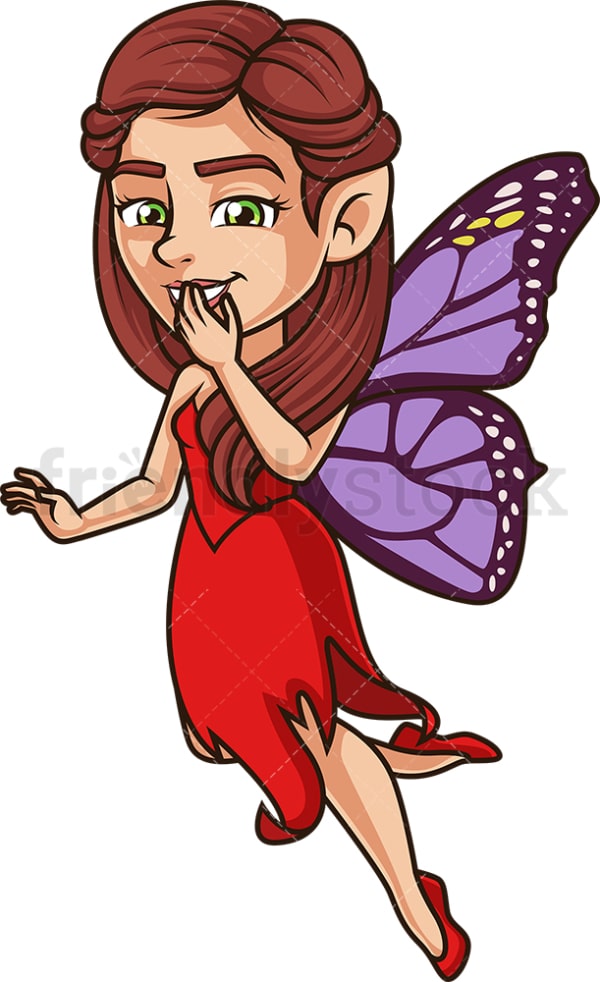 Giggling fairy. PNG - JPG and vector EPS (infinitely scalable).
