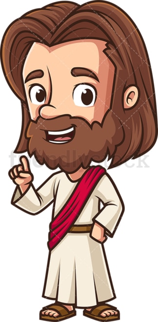 Jesus saying something important. PNG - JPG and vector EPS (infinitely scalable).
