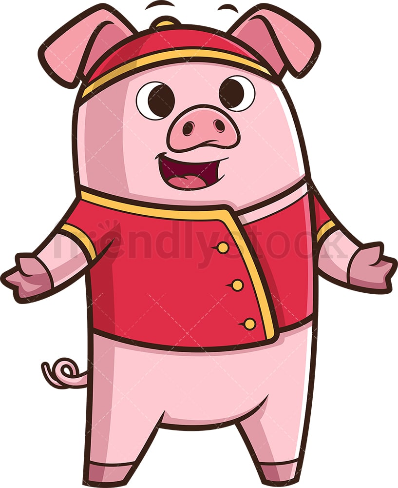Happy chinese new year pig. PNG - JPG and vector EPS (infinitely scalable).
