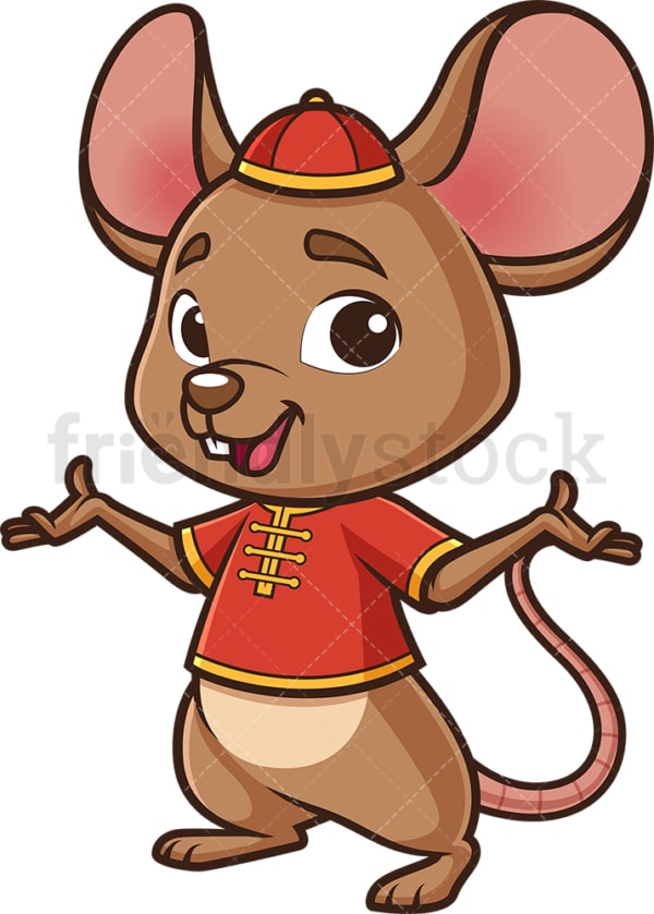 Chinese new year rat presenting. PNG - JPG and vector EPS (infinitely scalable).