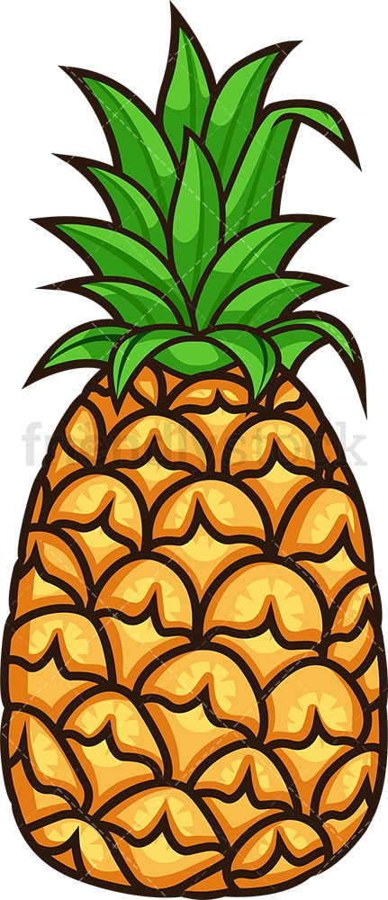 Tropical Pineapple Cartoon Vector Clipart - FriendlyStock