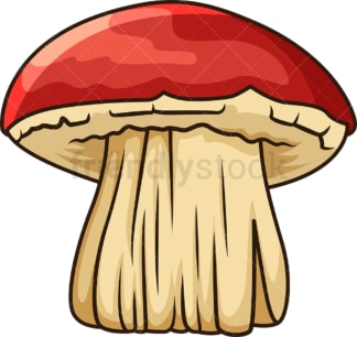 Big red mushroom. PNG - JPG and vector EPS file formats (infinitely scalable). Image isolated on transparent background.