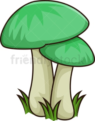 Green mushroom. PNG - JPG and vector EPS file formats (infinitely scalable). Image isolated on transparent background.