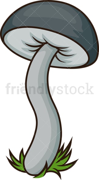 Mushroom with black cup. PNG - JPG and vector EPS file formats (infinitely scalable). Image isolated on transparent background.