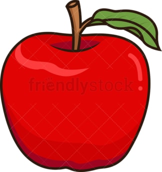 Red apple. PNG - JPG and vector EPS file formats (infinitely scalable). Image isolated on transparent background.