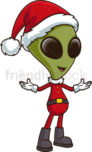 Happy christmas alien. PNG - JPG and vector EPS (infinitely scalable).