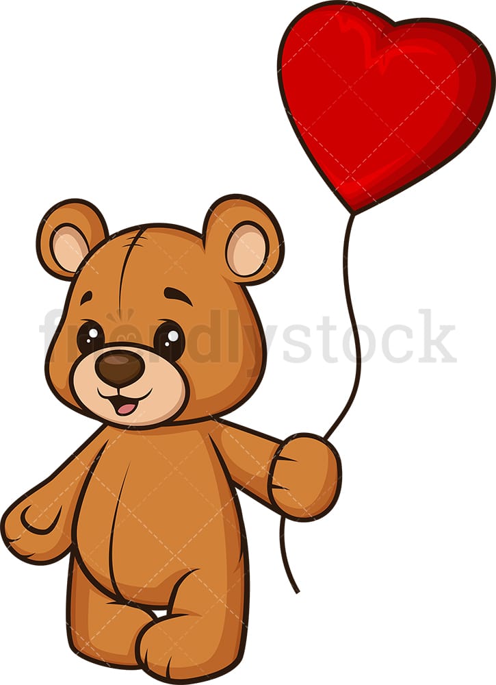 heart with teddy bear