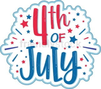 4th of july emblem. PNG - JPG and vector EPS file formats (infinitely scalable). Image isolated on transparent background.